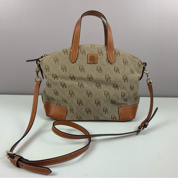 Dooney & Bourke Large Gabriella Satchel Dome Bag Natural - Picture 1 of 8